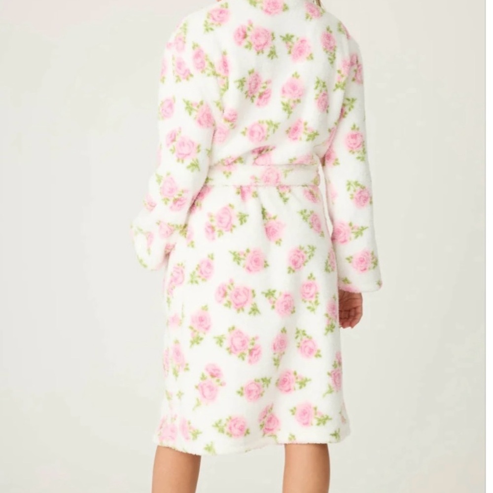 PJ Salvage women’s  Floral Robe - Pink and White size small - Picture 2 of 3